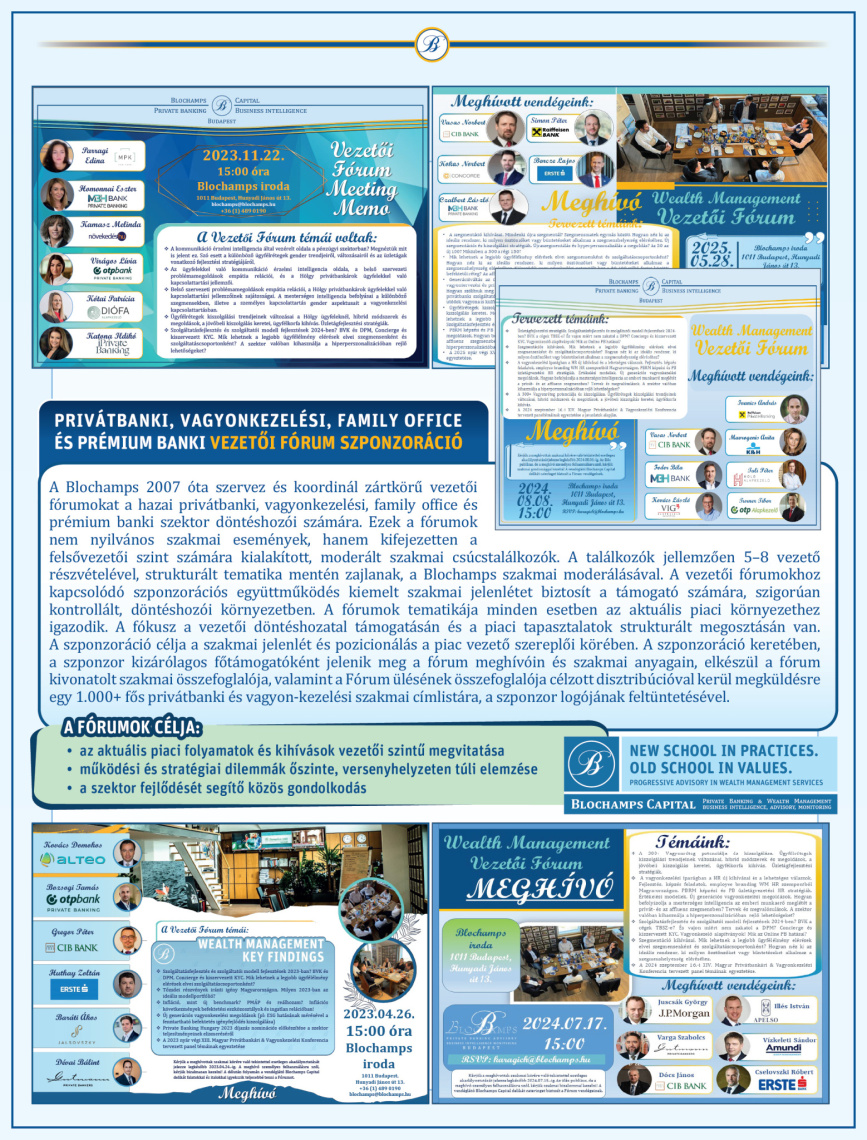 Vezetői fórum szponzoráció