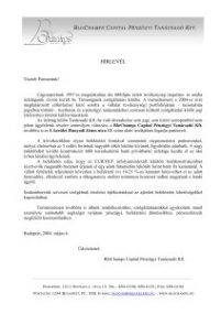 Blochamps szakmai hírlevél