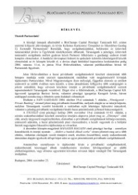 Blochamps szakmai hírlevél