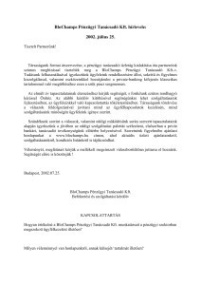 Blochamps szakmai hírlevél