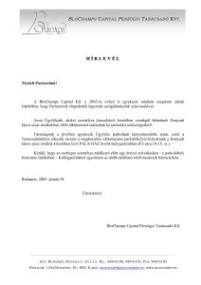 Blochamps szakmai hírlevél