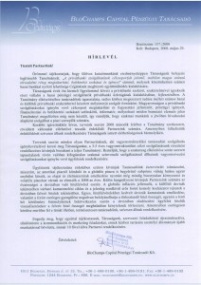 Blochamps szakmai hírlevél