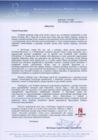Blochamps szakmai hírlevél