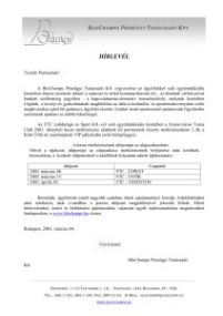 Blochamps szakmai hírlevél