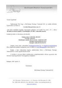Blochamps szakmai hírlevél