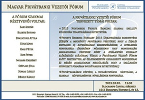 Privátbanki Vezetői Fórum Meeting Memo