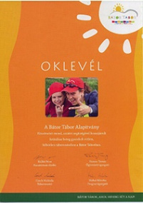 Támogatói Oklevél 