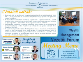 A WEALTH MANAGEMENT MODELLEK FORDULÓPONTHOZ ÉRTEK