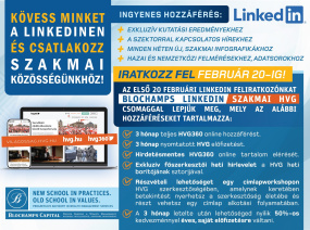 Kövess minket a LINKEDINEN és csatlakozz szakmai közösségünkhöz! Iratkozz fel 2026 február 20-ig és élvezd ajándékunkat!