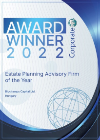 2022 Corporate INTL Global Awards - Estate Planning Advisory Firm of the Year in Hungary - 2022